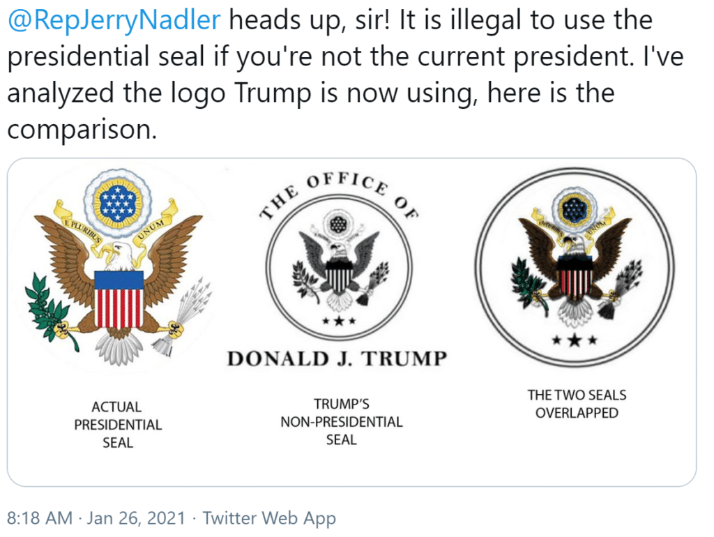 Is Trump Office S Use Of The Great Seal Legal Copyright Lately