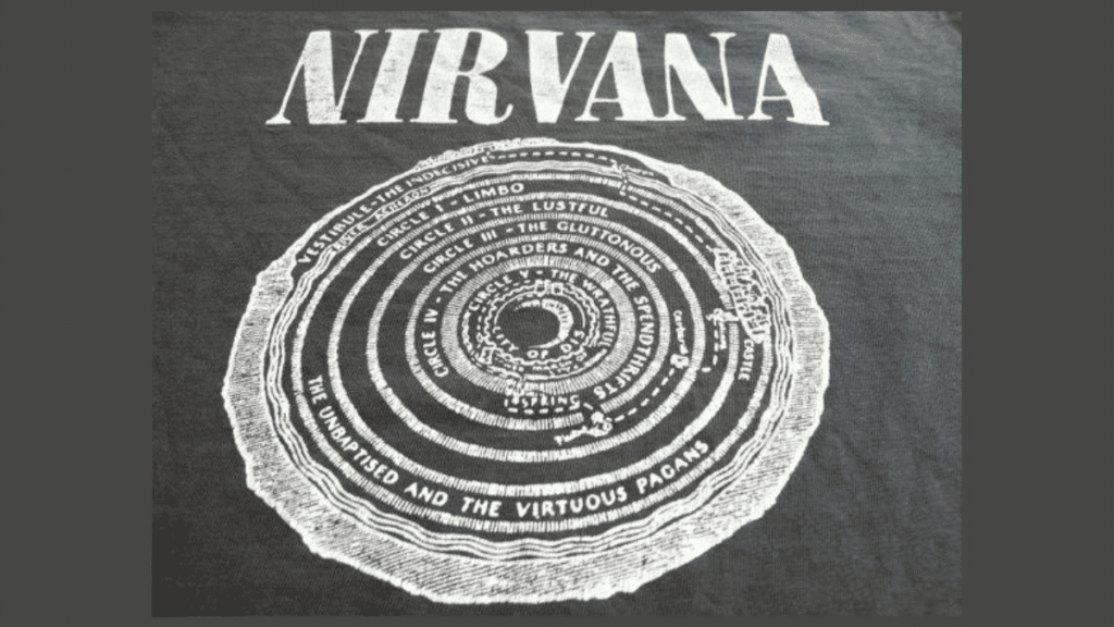 Nirvana Blew Boddah - Significado do primeiro simbolo do Nirvana Primeiro  simbolo do Nirvana 1989 , retrata o inferno de dante , um inferno formado  por 9 círculos, mostrando cada circulo uma