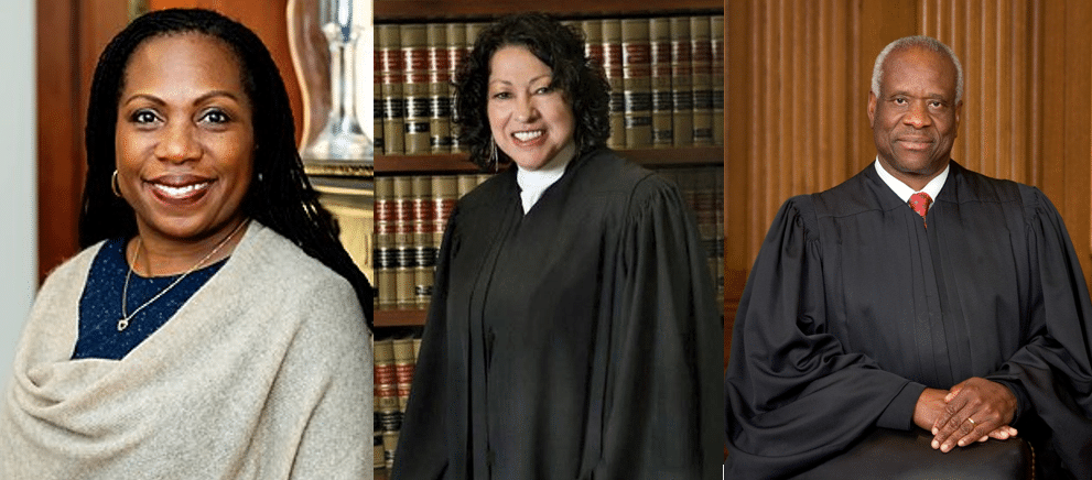 Justices Jackson, Sotomayor and Thomas