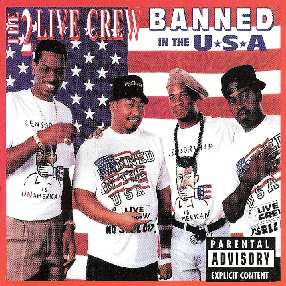 2 Live Crew's 1990 album "Banned In The U.S.A." was the first to feature the RIAA "Explicit Content" Sticker.