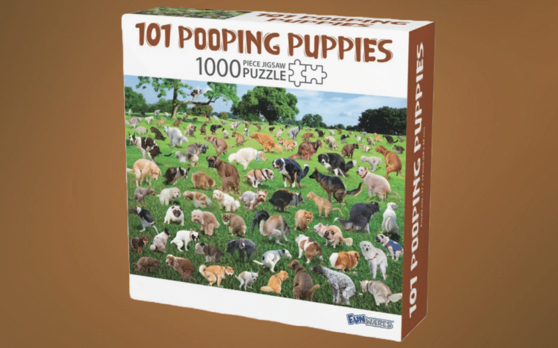 A new copyright infringement complaint involving competing pooping puppy puzzles shows why drawing the line between ideas and expression can be difficult business.